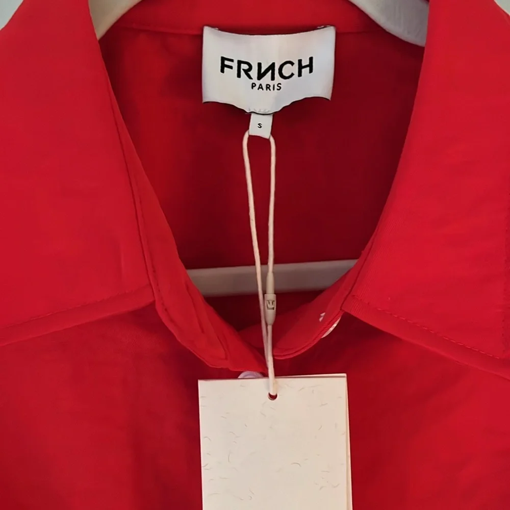 FRNCH Odelie Faux Wrap Dress‎ Red NWT Size Small